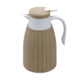 GARRAFA TERMICA 1L C/ RATTAN MARROM