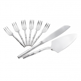 CONJ 8 PCS P/ S/MESA ACO INOX