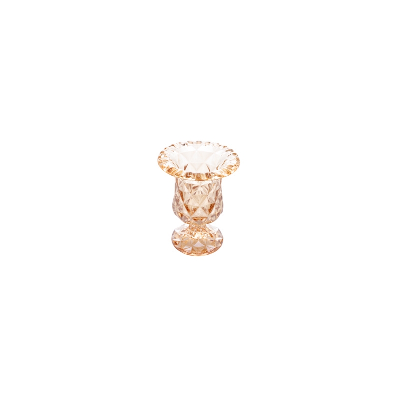 VASO COM PE DIAMOND AMBAR 14,5X11,5CM